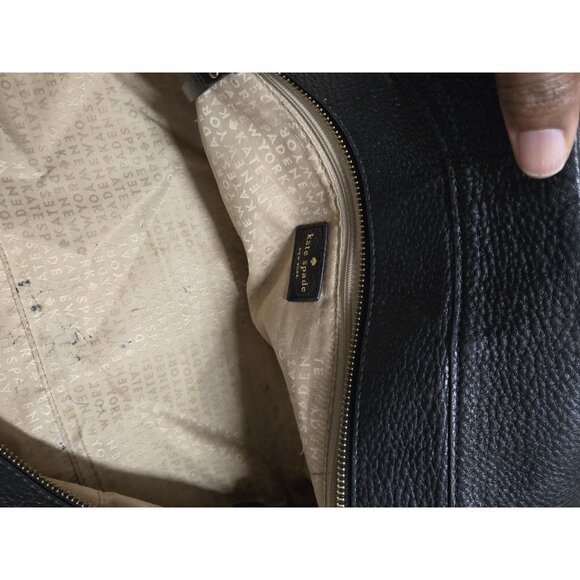Kate Spade Berkshire Road Stevie Black Leather Satchel Shoulder Bag Classic - Picture 10 of 12